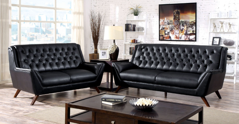 leia mixed leather sofa