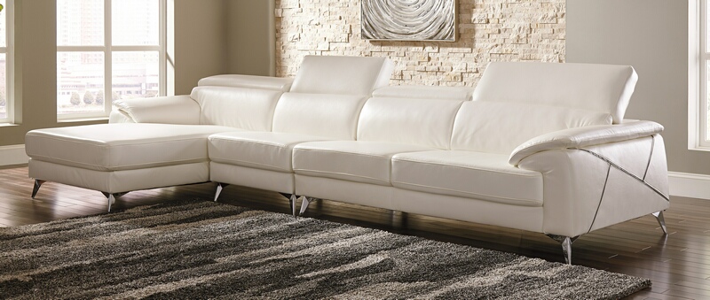 ashley white leather sofa