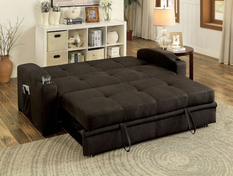 montreal black folding futon sofa bed