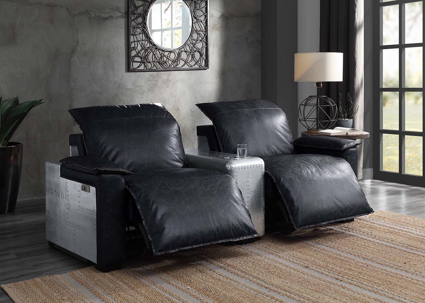 black top grain leather sofa reclining ebay