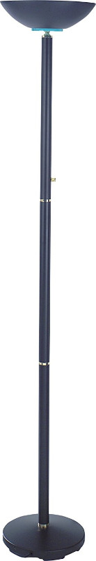 SH Lighting 3033BK Palacial standard bulb torchiere floor lamp 72" h black with rotary switch