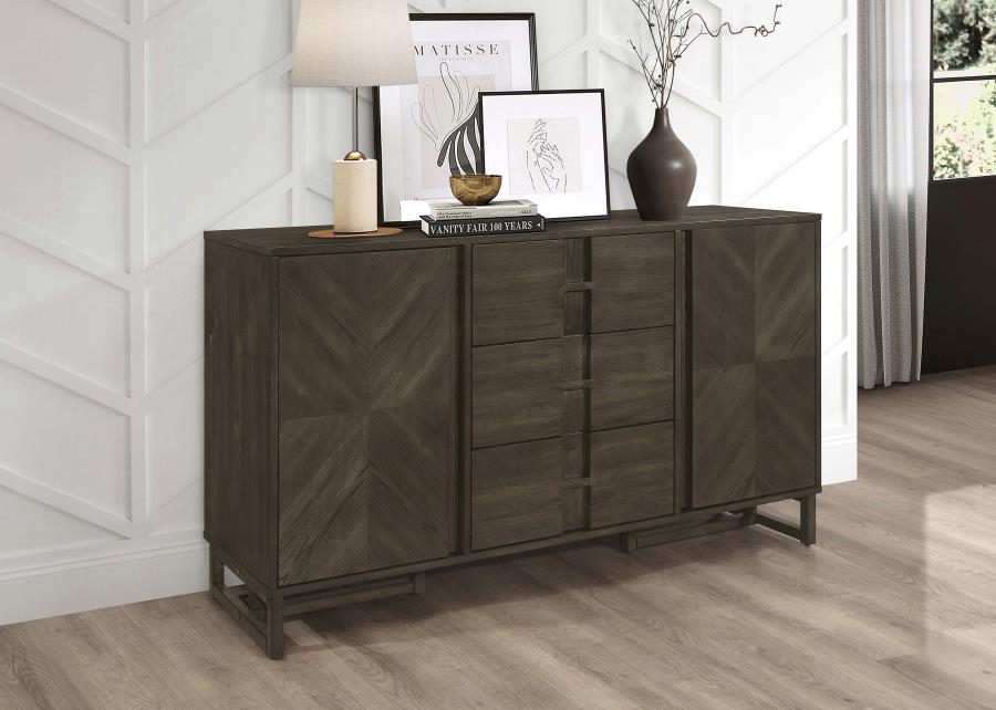 Coaster 107965 Kelly dark grey finish wood contemporary server buffet cabinet