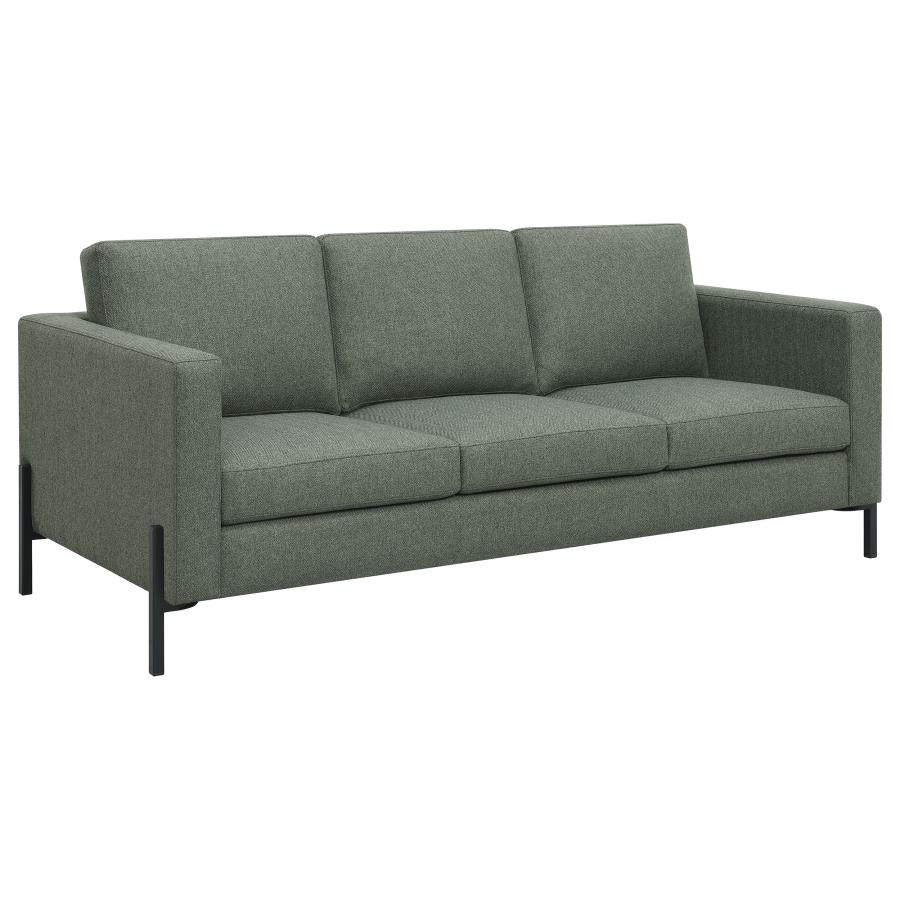 Coaster 509904-S2 2 pc Wildon home tilly sage fabric mid century modern sofa and love seat set