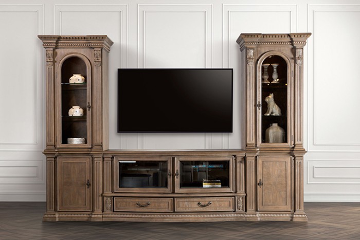 FM5418AK-TV-3PC 3 pc Seven oaks traditional style weathered oak finish wood entertainment center. ***Black Friday Sale Going On Now***Discounted Price When You Add To Cart up to 35% off. Click Acima Leasing Easy Lease and Application Process at ambfurniture.com