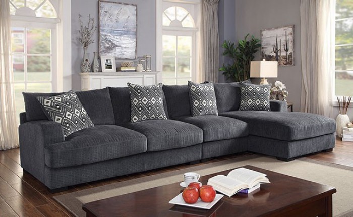 CM6587-SECT-LL-R 3 pc Latitude Run Ruthanne Kaylee gray chenille fabric sectional sofa set with right chaise. ***Holiday Sale Going On Now***Discounted Price When You Add To Cart up to 35% off. Click Acima Leasing Easy Lease and Application Process at ambfurniture.com