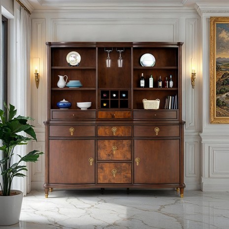 FM34001CH-HB 2 pc Westerham dark cherry finish wood transitional dining china cabinet hutch and buffet. ***March Madness Sale Going On Now***Discounted Price When You Add To Cart up to 35% off. Click Acima Leasing Easy Lease and Application Process at ambfurniture.com