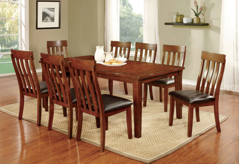 Furniture of america CM3914T-7PC 7 pc foxville cherry finish wood ...