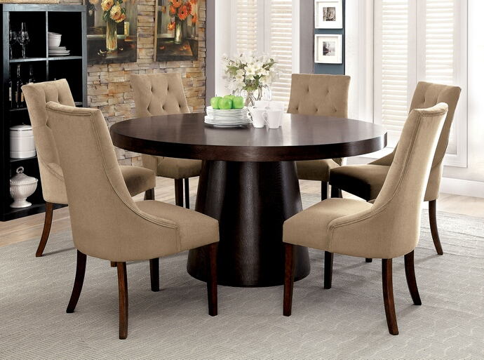 Furniture of america CM3849T-3859SC-7PC 7 pc havana espresso finish ...