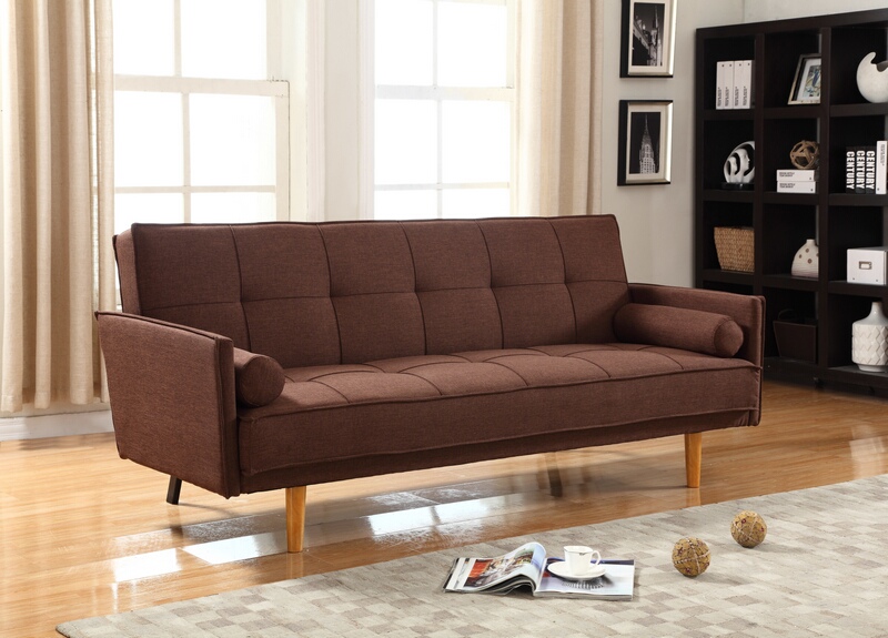 Best master L33303-CH Palladin chocolate fabric folding futon sofa bed ...