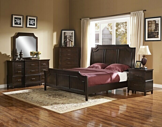 128-310 5 pc highland park collection distressed walnut finish wood ...