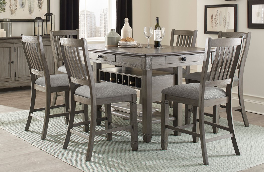 Homelegance 5627GY-36 7 pc Willow bend antique gray and coffee finish ...