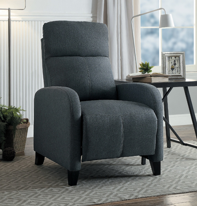 8268GY Antrim gray fabric push back recliner chair | AMB Furniture